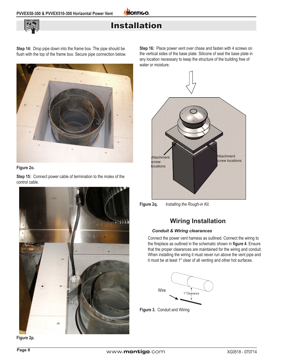 Installation, Step #4, Wiring installation | Montigo PVVEX58-300 User Manual | Page 8 / 20