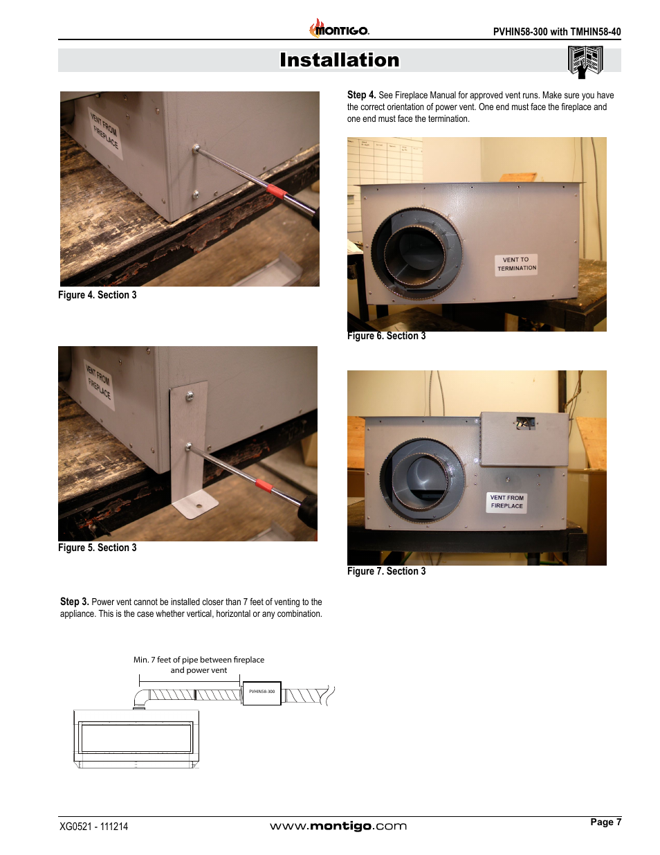 Installation | Montigo PVHIN58-300 User Manual | Page 7 / 26