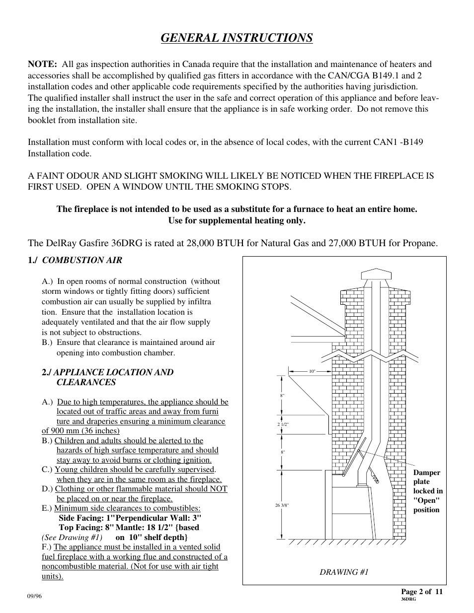 General instructions | Montigo 36DRG User Manual | Page 2 / 11