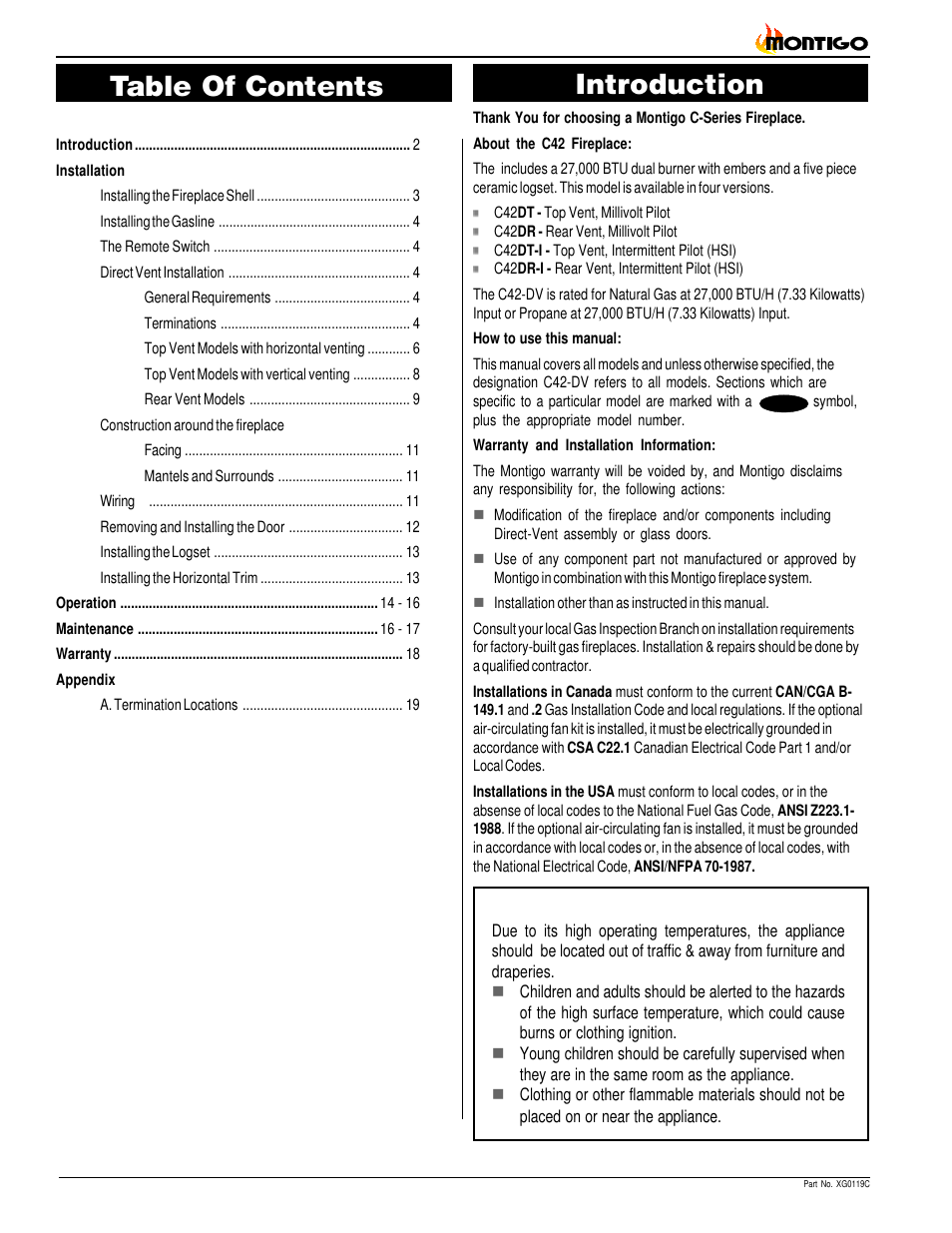 Montigo C42DV User Manual | Page 2 / 20