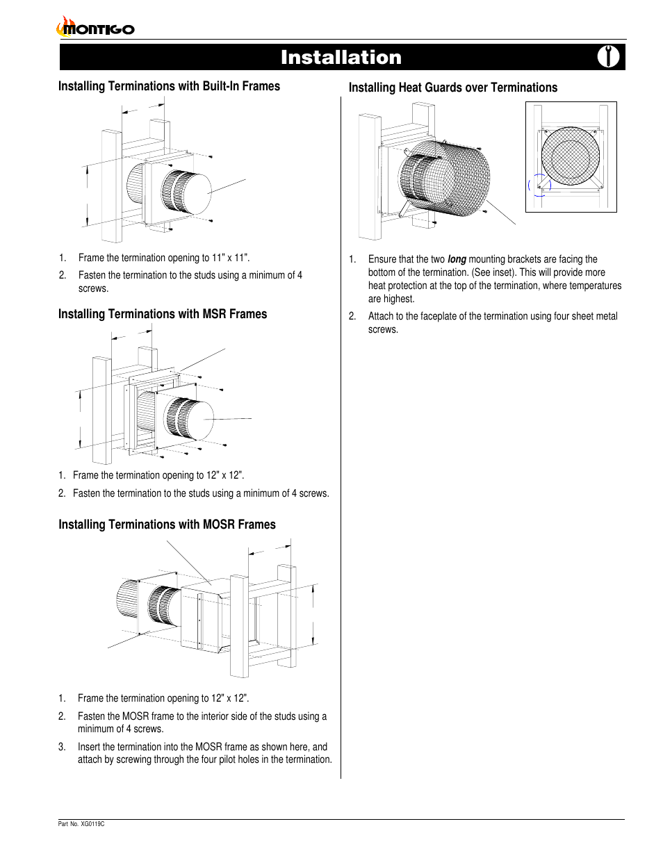 Installation | Montigo C42DV User Manual | Page 5 / 20