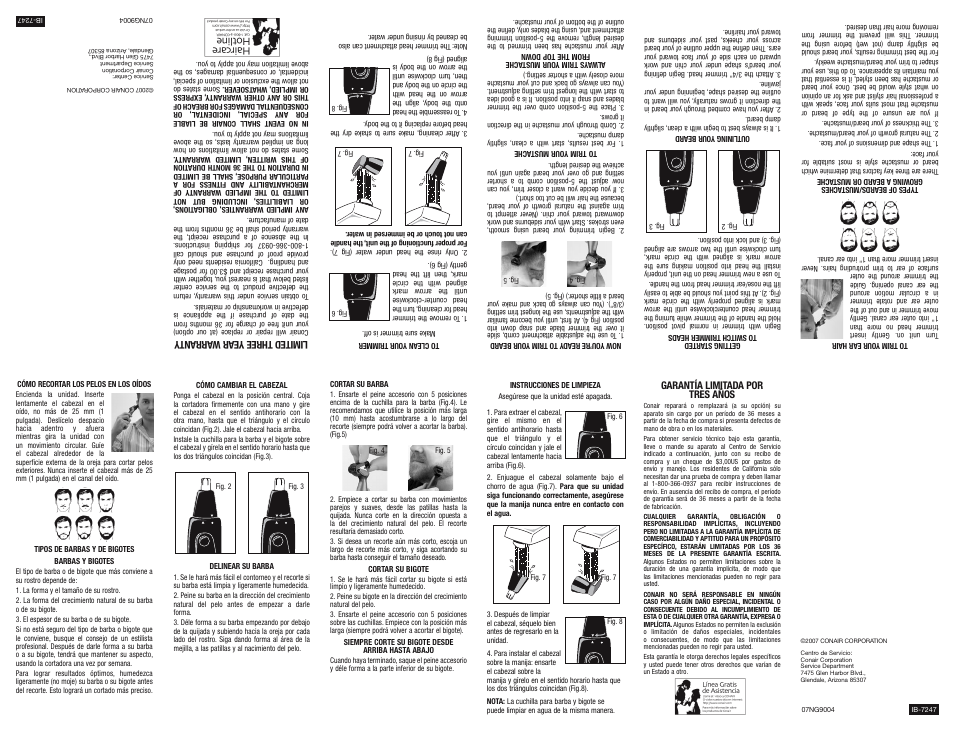 Conair inFiniti NE158CS User Manual | Page 2 / 2