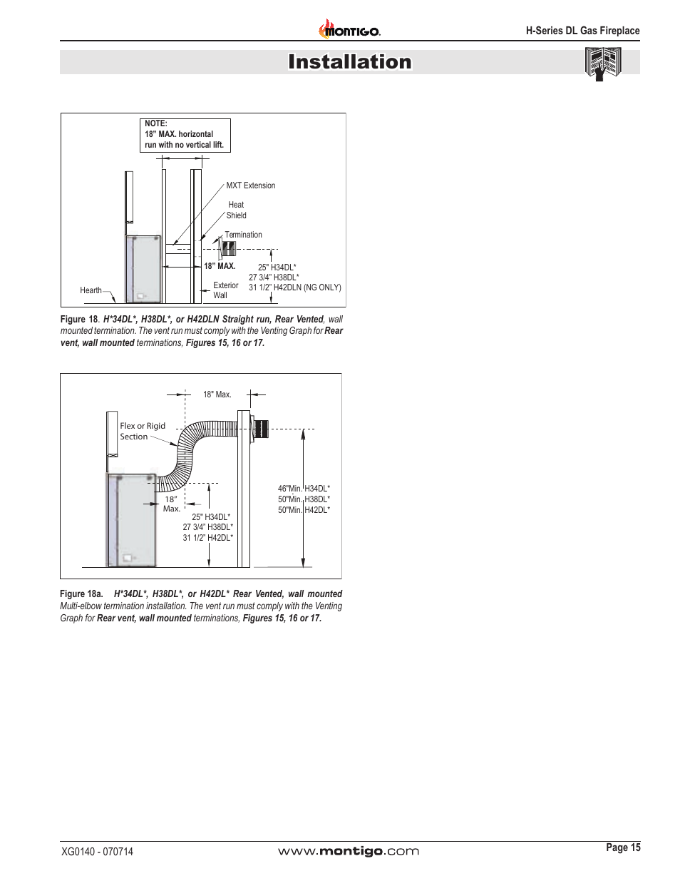 Installation | Montigo H34DL User Manual | Page 15 / 40