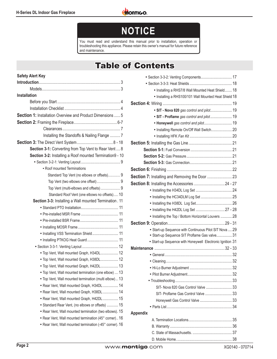 Montigo H34DL User Manual | Page 2 / 40