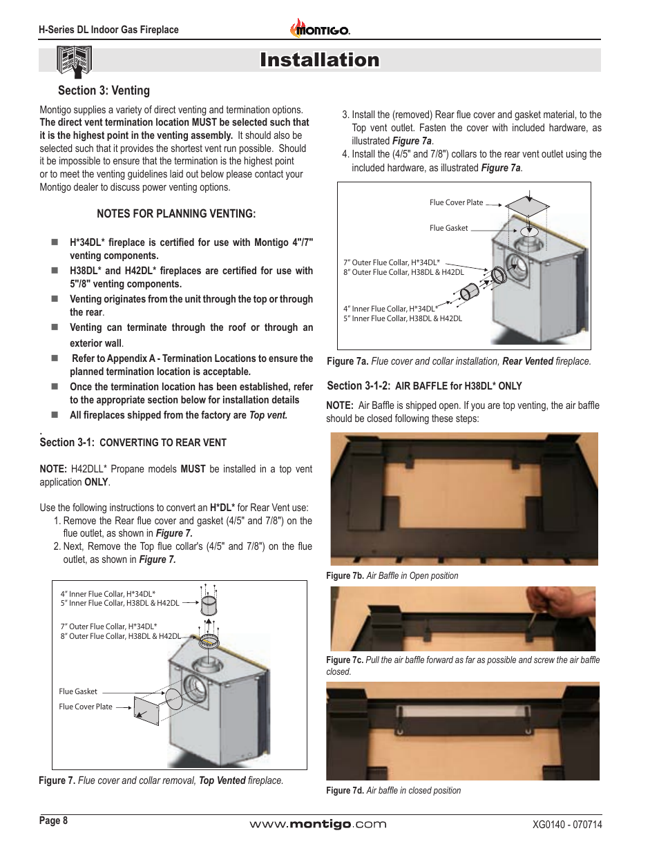 Installation | Montigo H34DL User Manual | Page 8 / 40