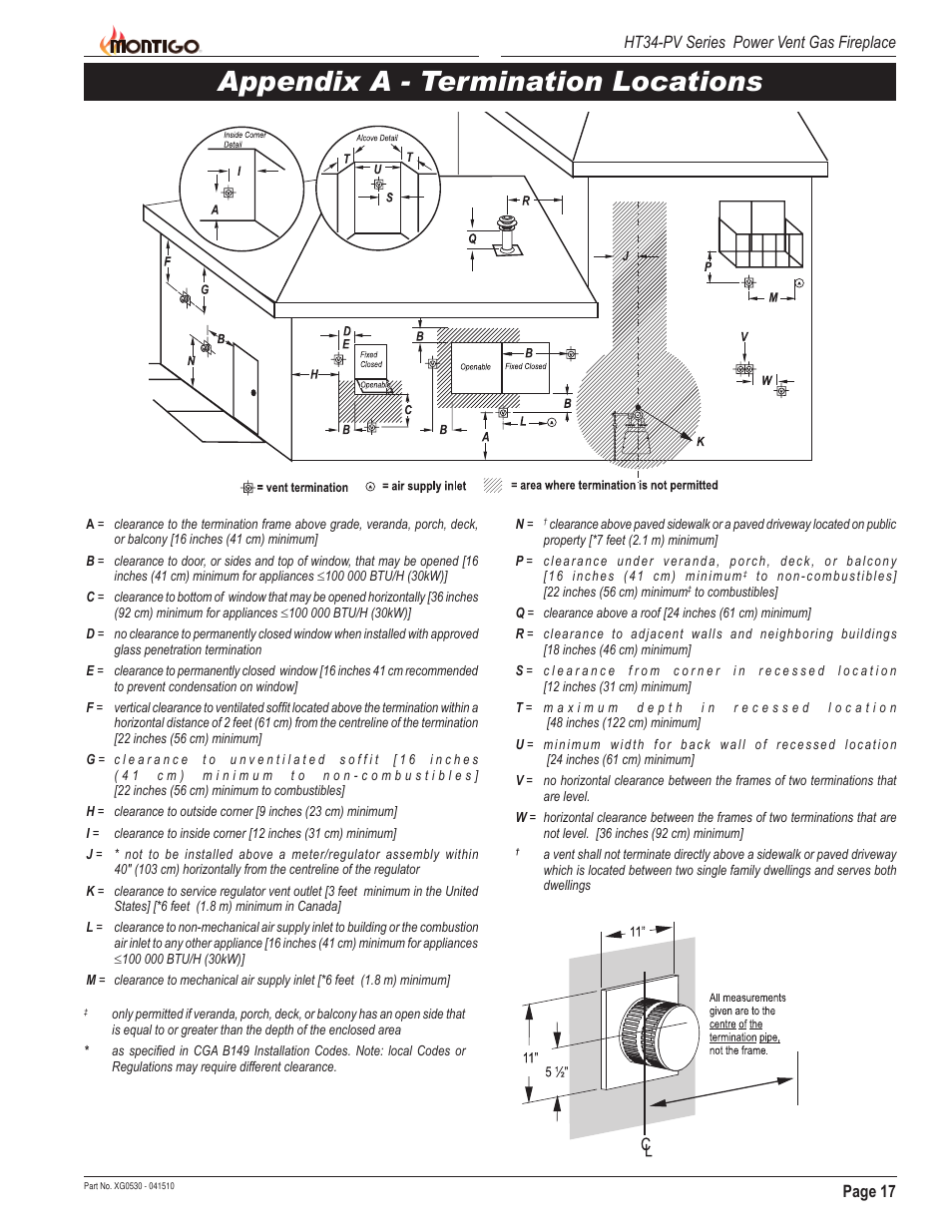 Appendix a - termination locations | Montigo HT34 PV User Manual | Page 17 / 20