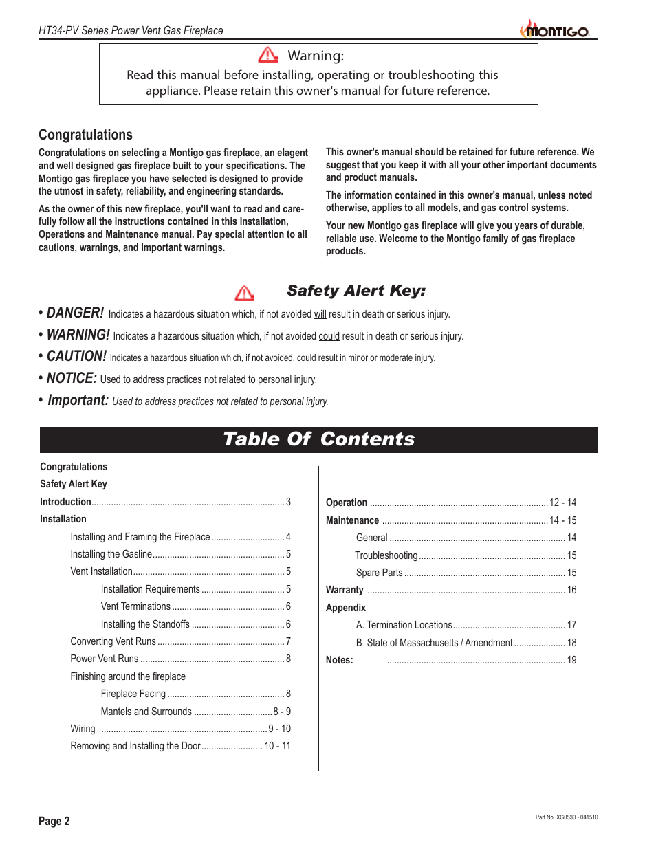 Montigo HT34 PV User Manual | Page 2 / 20