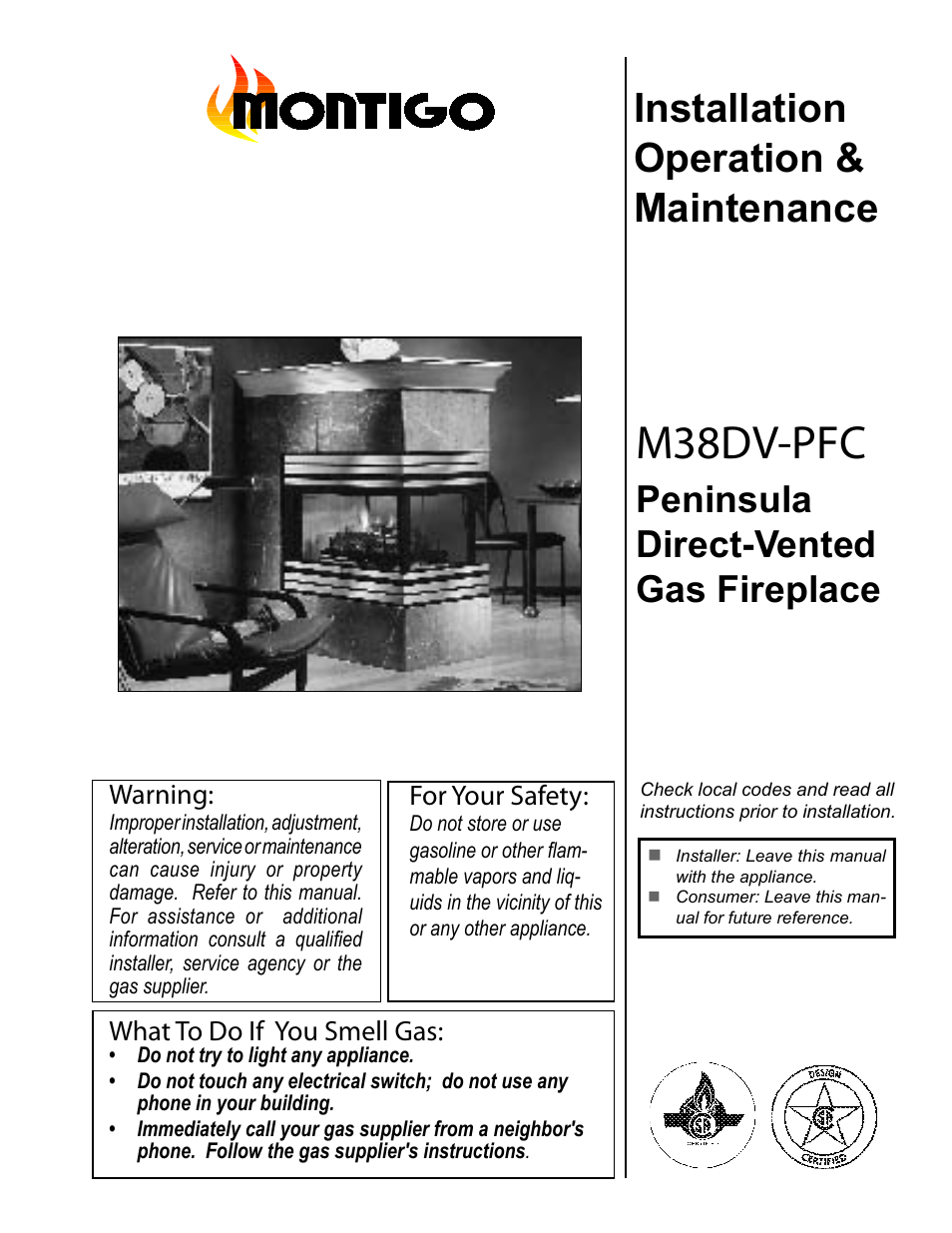 Montigo M38DV PFC User Manual | 18 pages