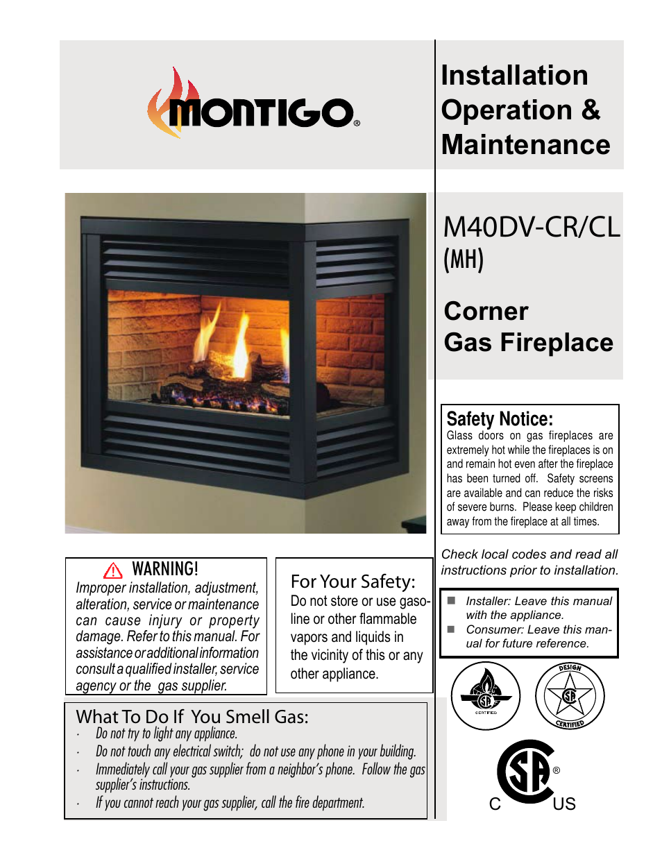 Montigo M40DV CL CR User Manual | 26 pages