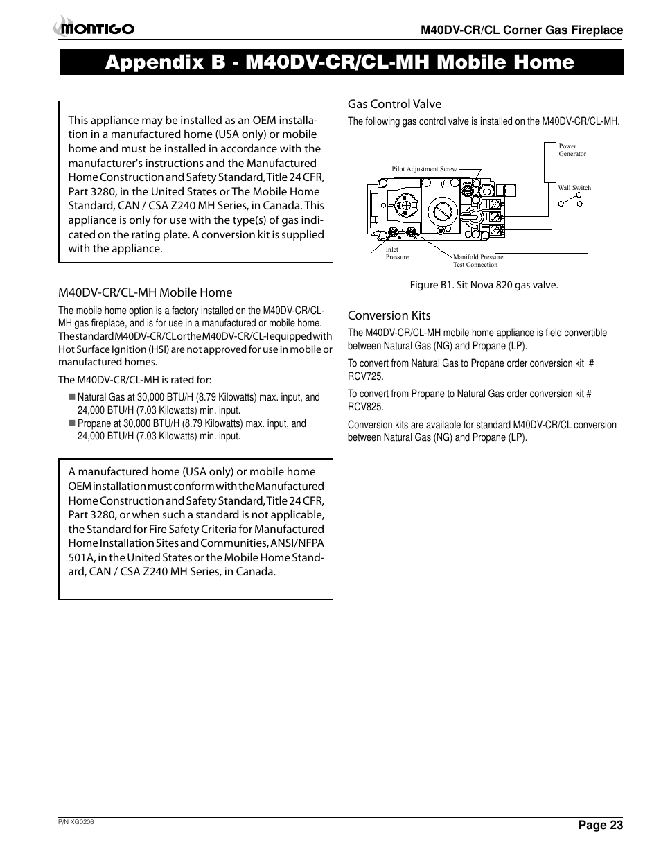 Appendix b - m40dv-cr/cl-mh mobile home | Montigo M40DV CL CR User Manual | Page 23 / 26