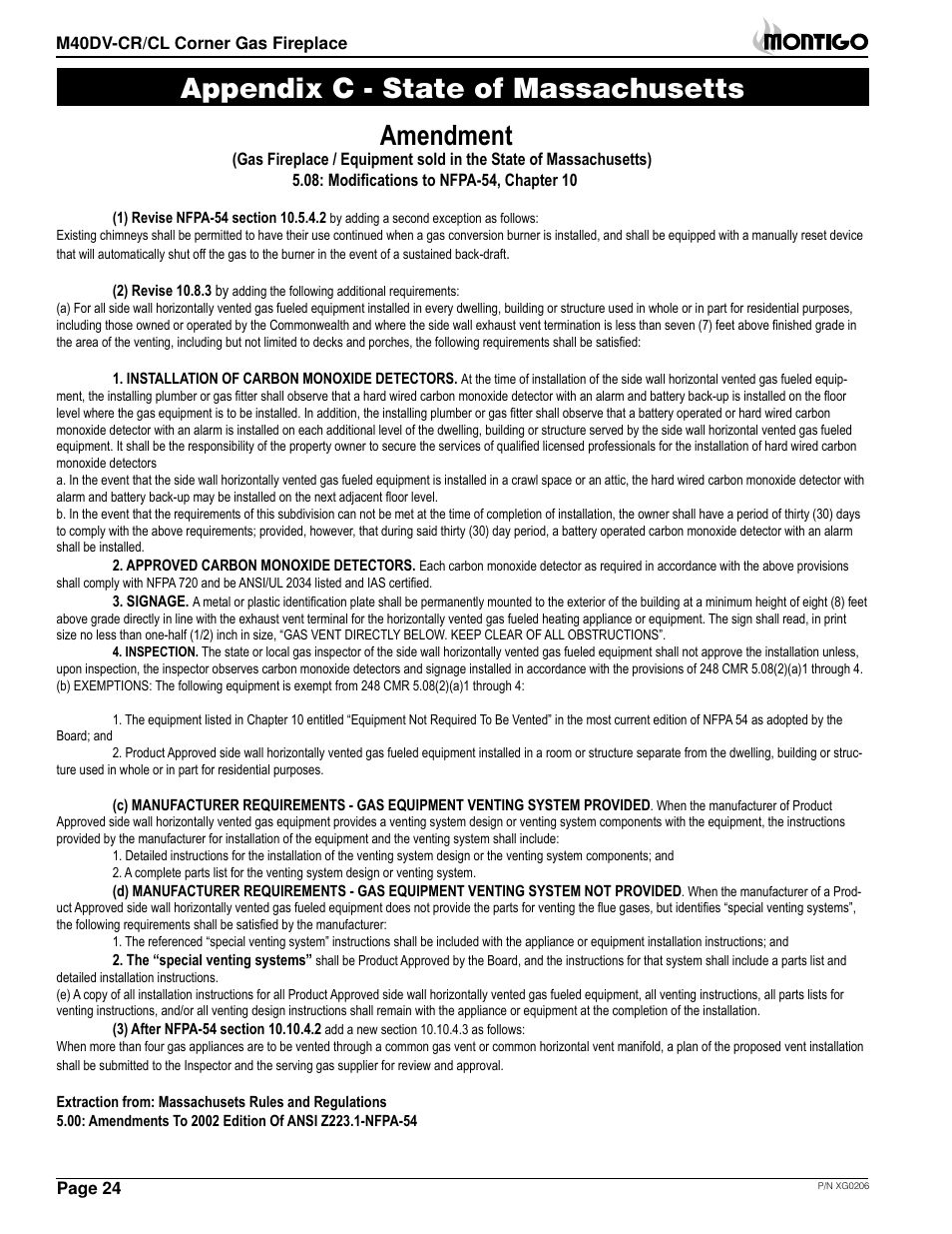 Amendment, Appendix c - state of massachusetts | Montigo M40DV CL CR User Manual | Page 24 / 26
