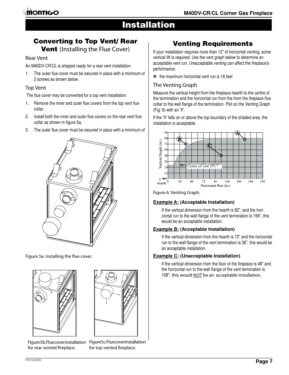 Installation, Venting requirements | Montigo M40DV CL CR User Manual | Page 7 / 26