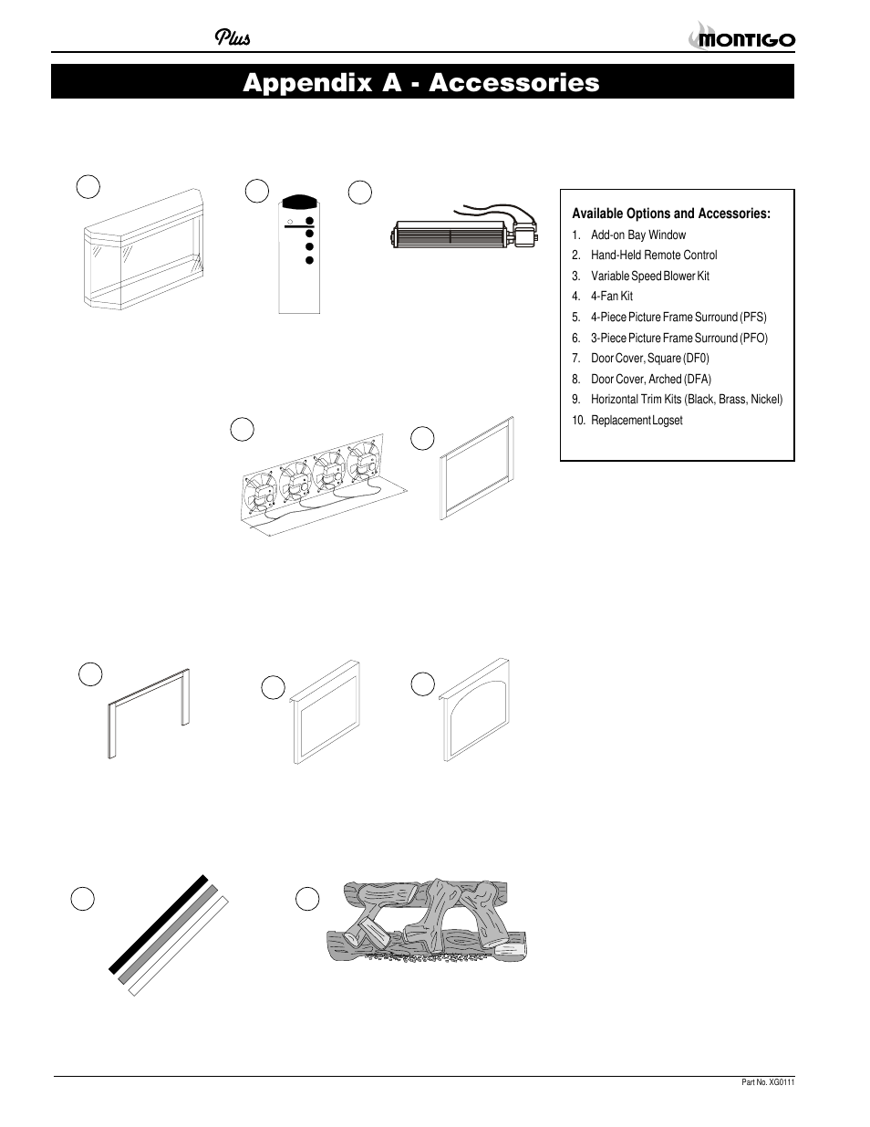 Appendix a - accessories | Montigo MD38 DV2 User Manual | Page 20 / 22