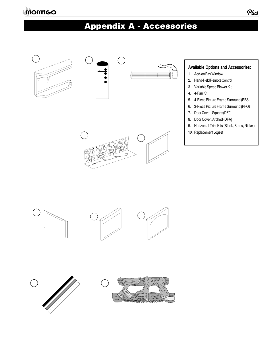 Appendix a - accessories | Montigo MD38 BV User Manual | Page 13 / 14