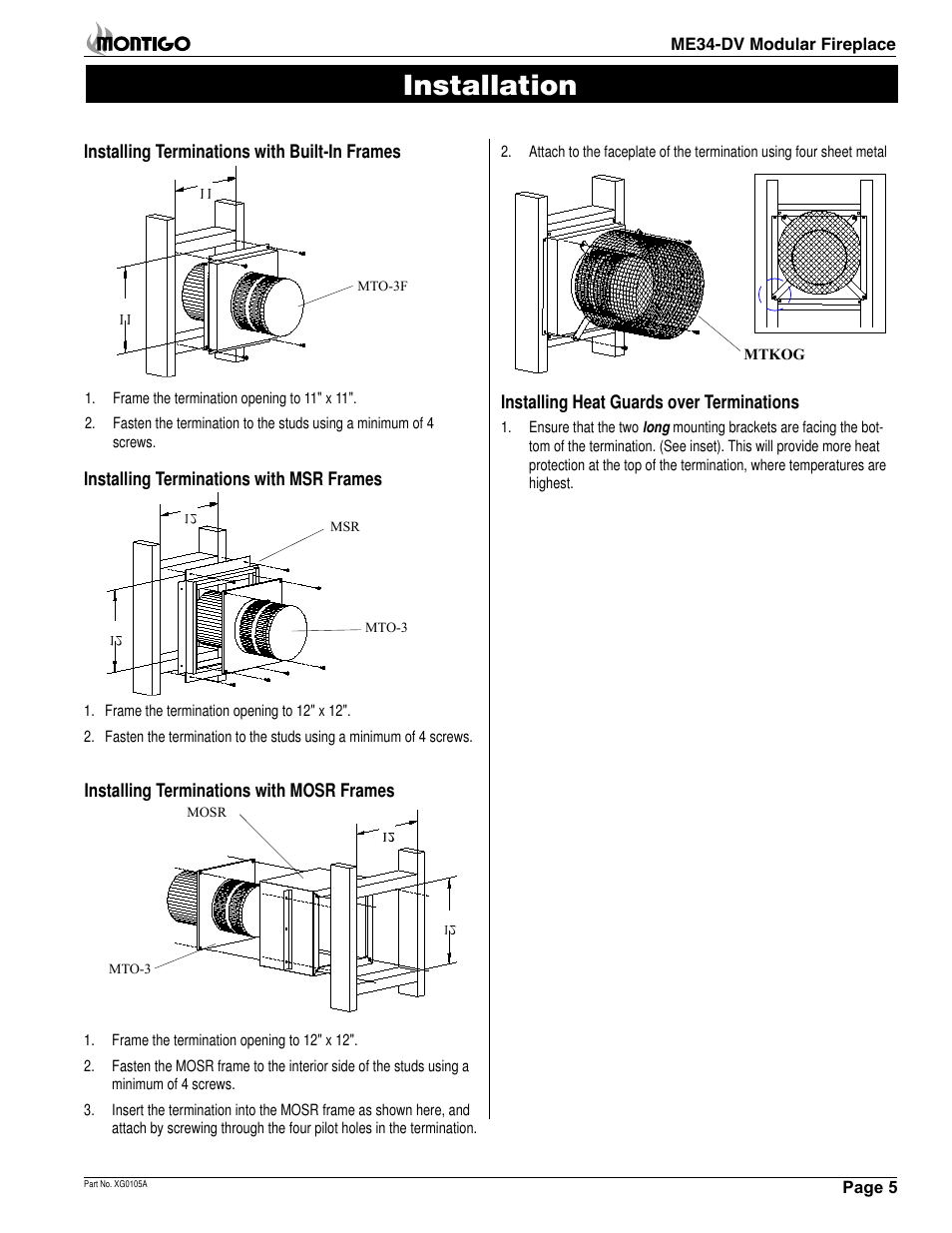 Installation | Montigo ME34DV User Manual | Page 5 / 20