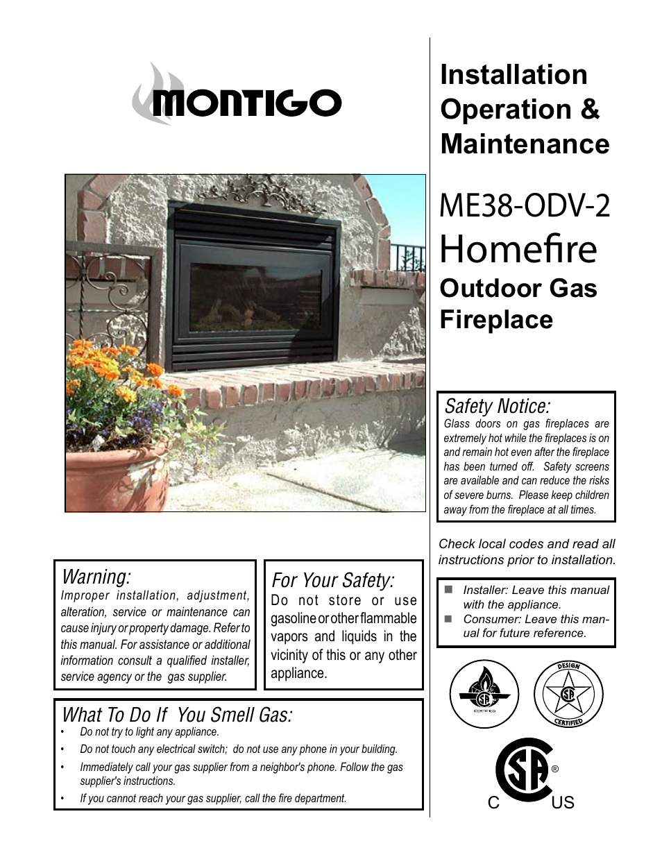 Montigo ME38 ODV User Manual | 18 pages