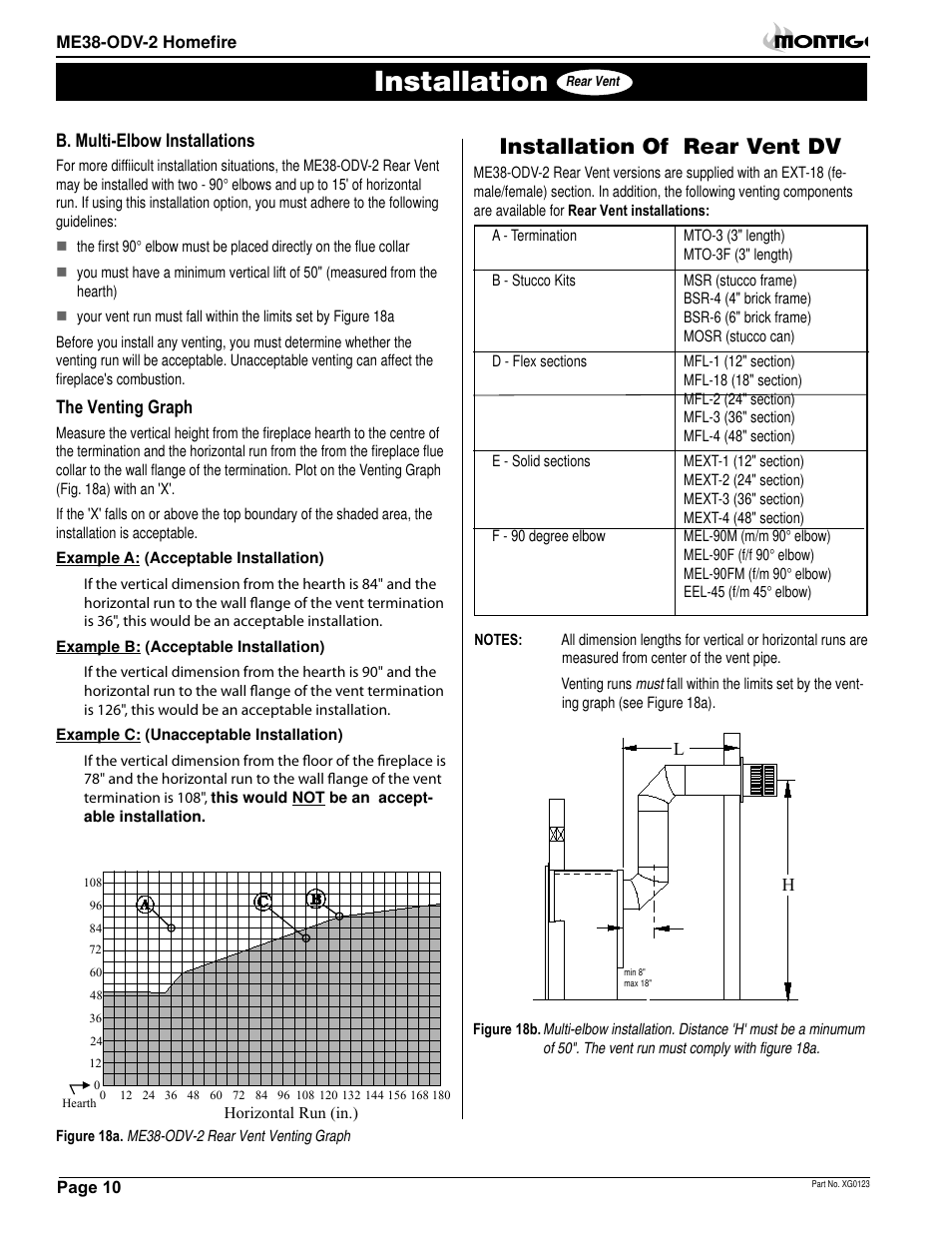 Installation, Installation of rear vent dv | Montigo ME38 ODV User Manual | Page 10 / 18