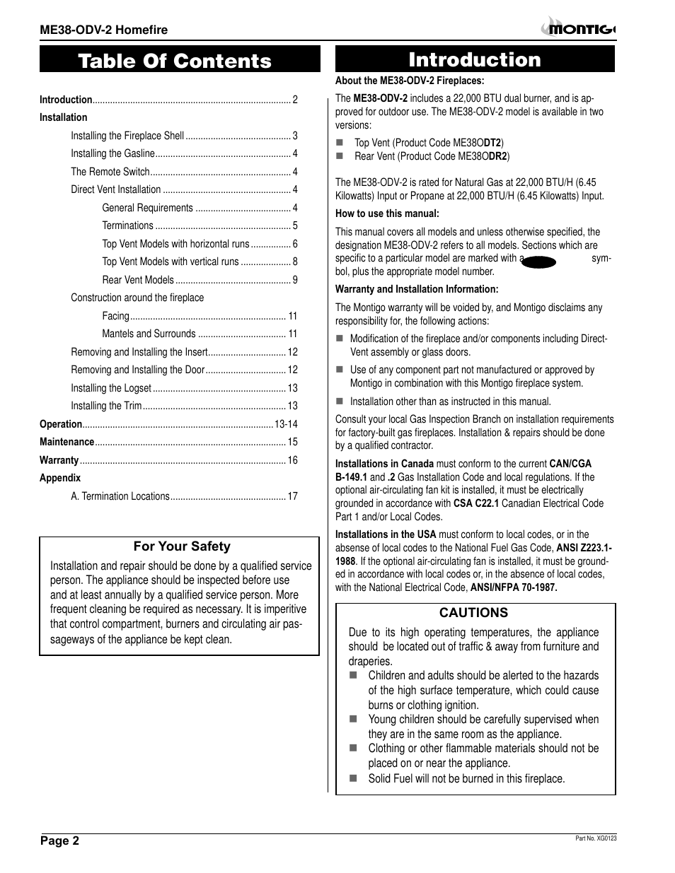 Montigo ME38 ODV User Manual | Page 2 / 18