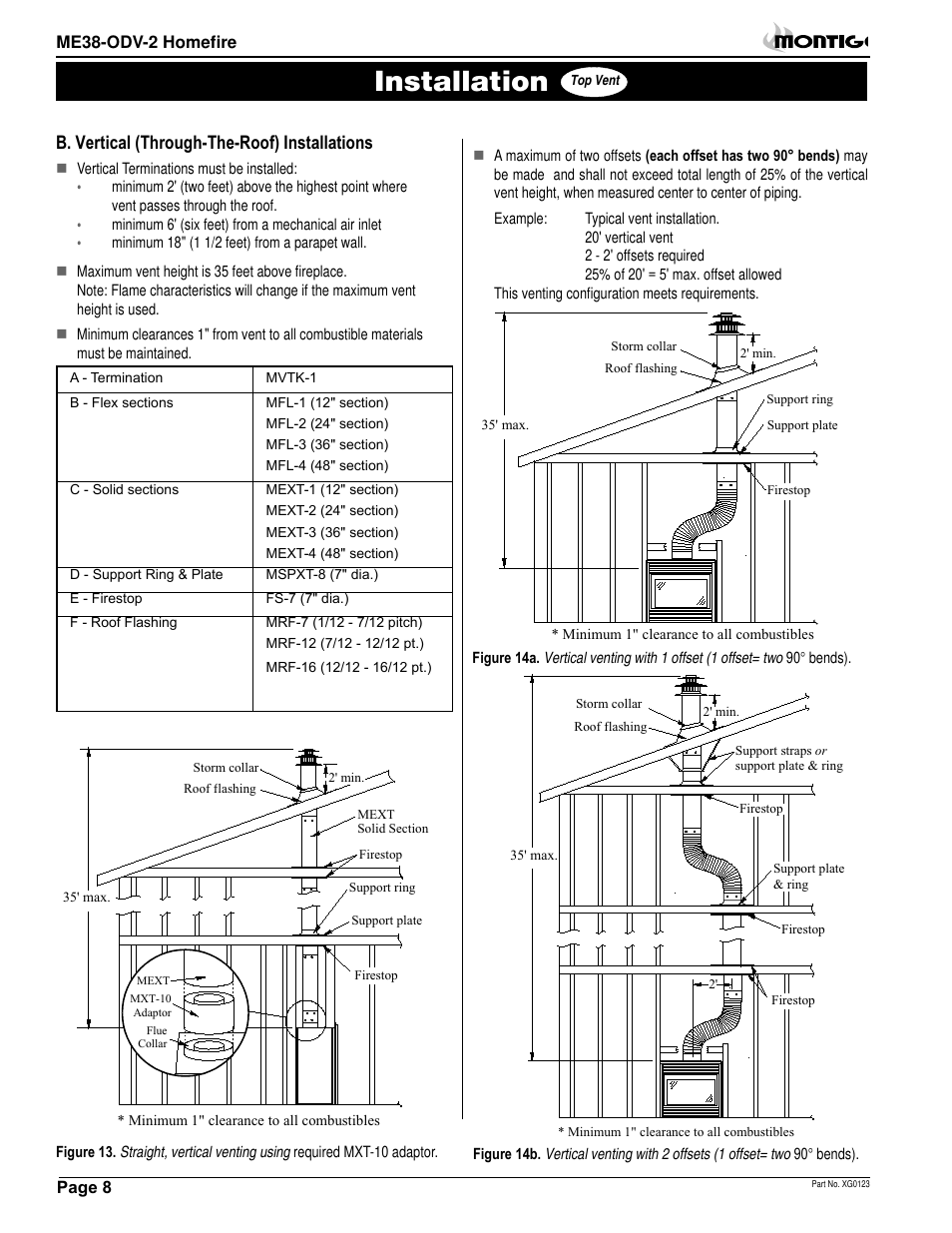 Installation, B. vertical (through-the-roof) installations | Montigo ME38 ODV User Manual | Page 8 / 18