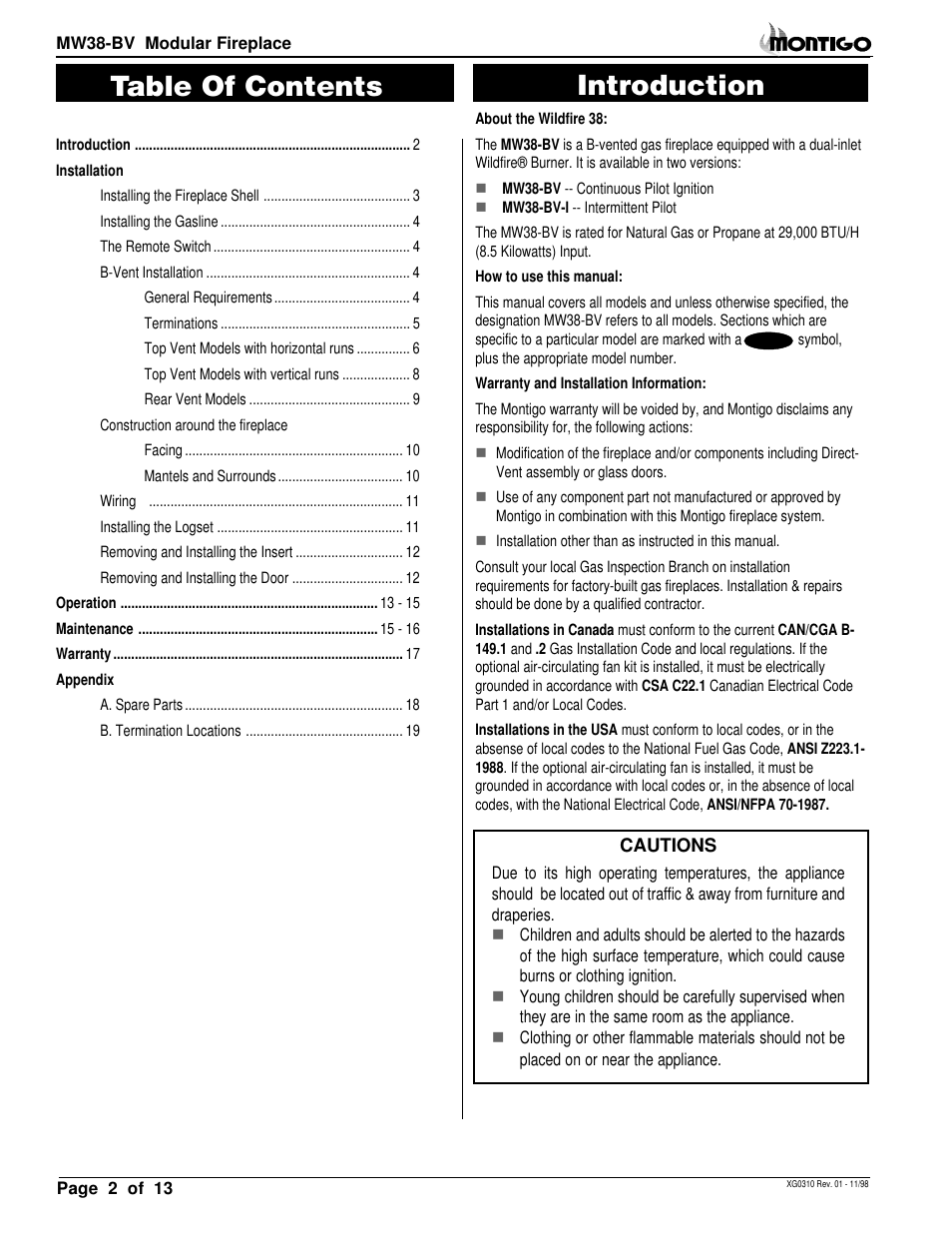 Montigo MW38 BV User Manual | Page 2 / 14