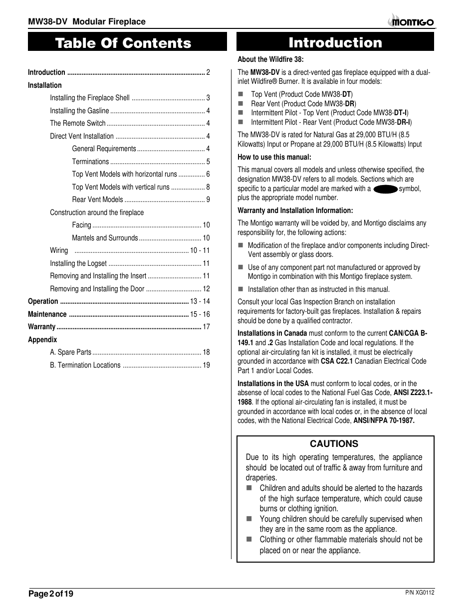 Montigo MW38 DV User Manual | Page 2 / 21