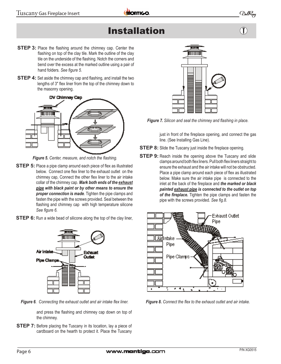 Installation, Tuscany | Montigo 34DVI Tuscany User Manual | Page 6 / 20