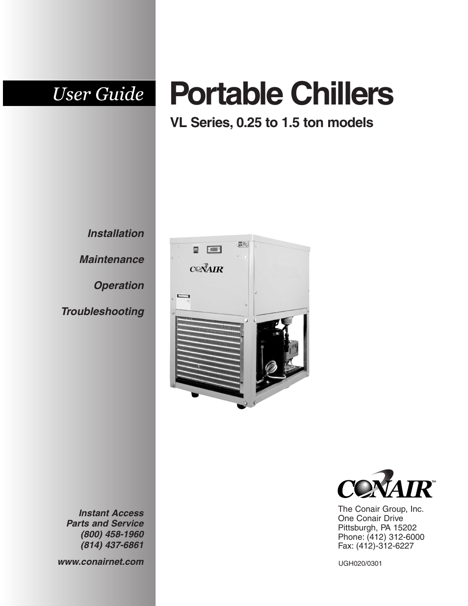 Conair VL Series User Manual | 44 pages