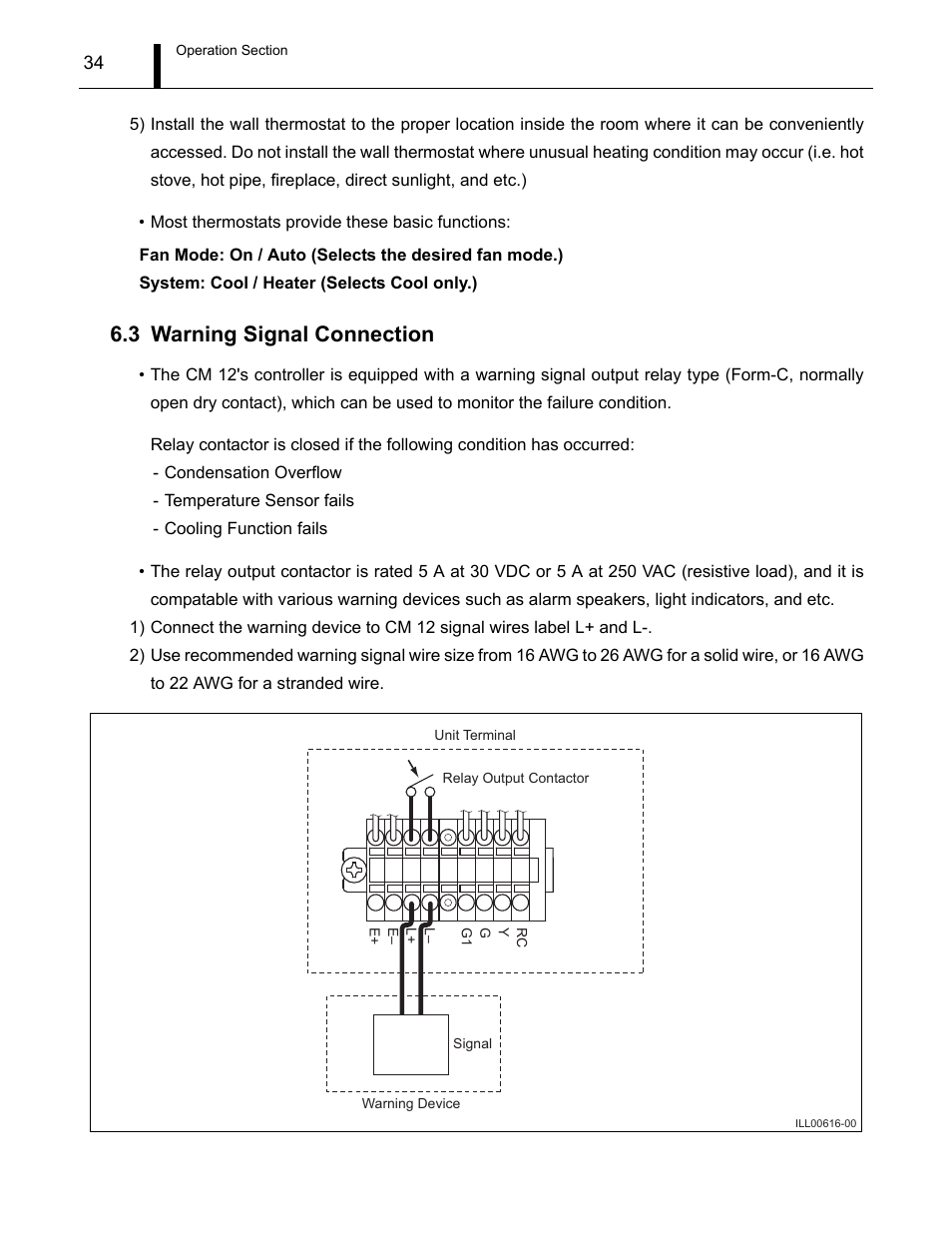 3 warning signal connection, Warning signal connection | MovinCool CM12 Service Manual User Manual | Page 34 / 73