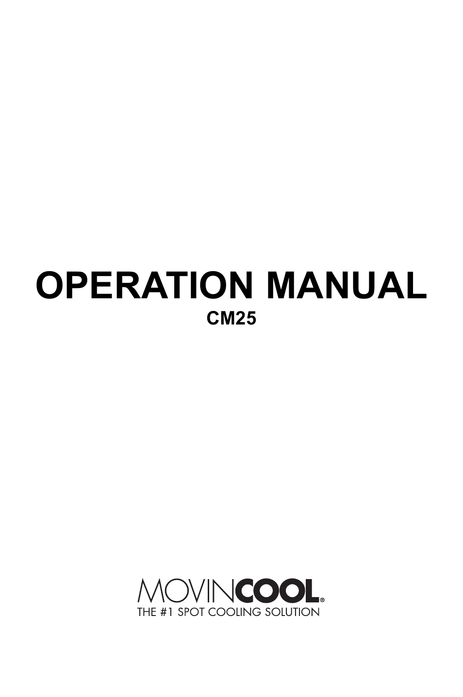 Operation manual | MovinCool CM25 User Manual | Page 3 / 60
