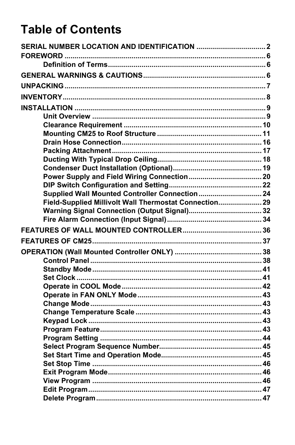 MovinCool CM25 User Manual | Page 4 / 60