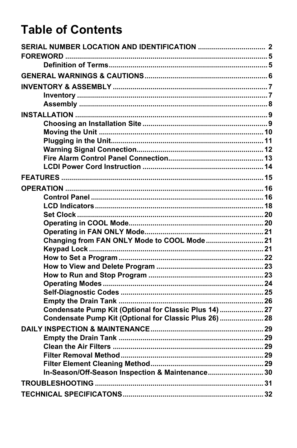 MovinCool Classic Plus 14 User Manual | Page 4 / 35