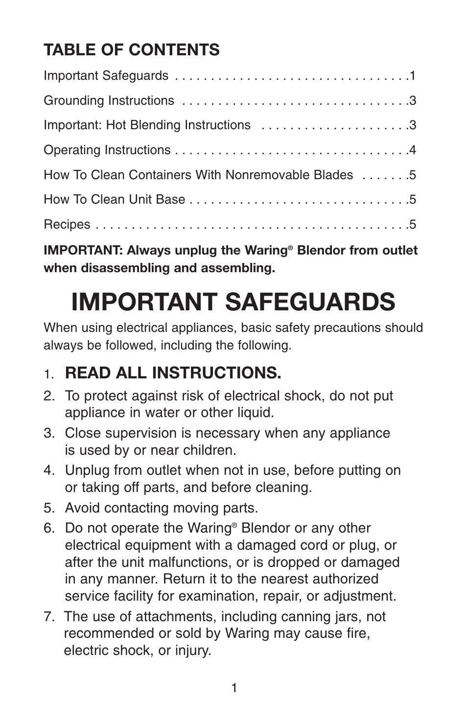 Conair RB70 User Manual | Page 2 / 14