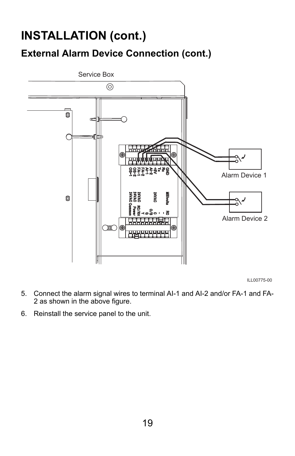 Installation (cont.), External alarm device connection (cont.) | MovinCool Climate Pro 18 User Manual | Page 19 / 52