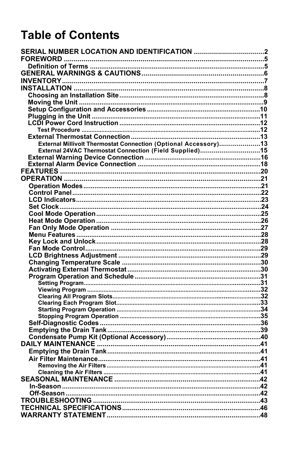 MovinCool Climate Pro 18 User Manual | Page 4 / 52