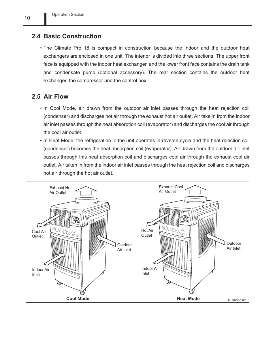 4 basic construction, 5 air flow, Basic construction | Air flow | MovinCool Climate Pro 18 Service Manual User Manual | Page 10 / 99