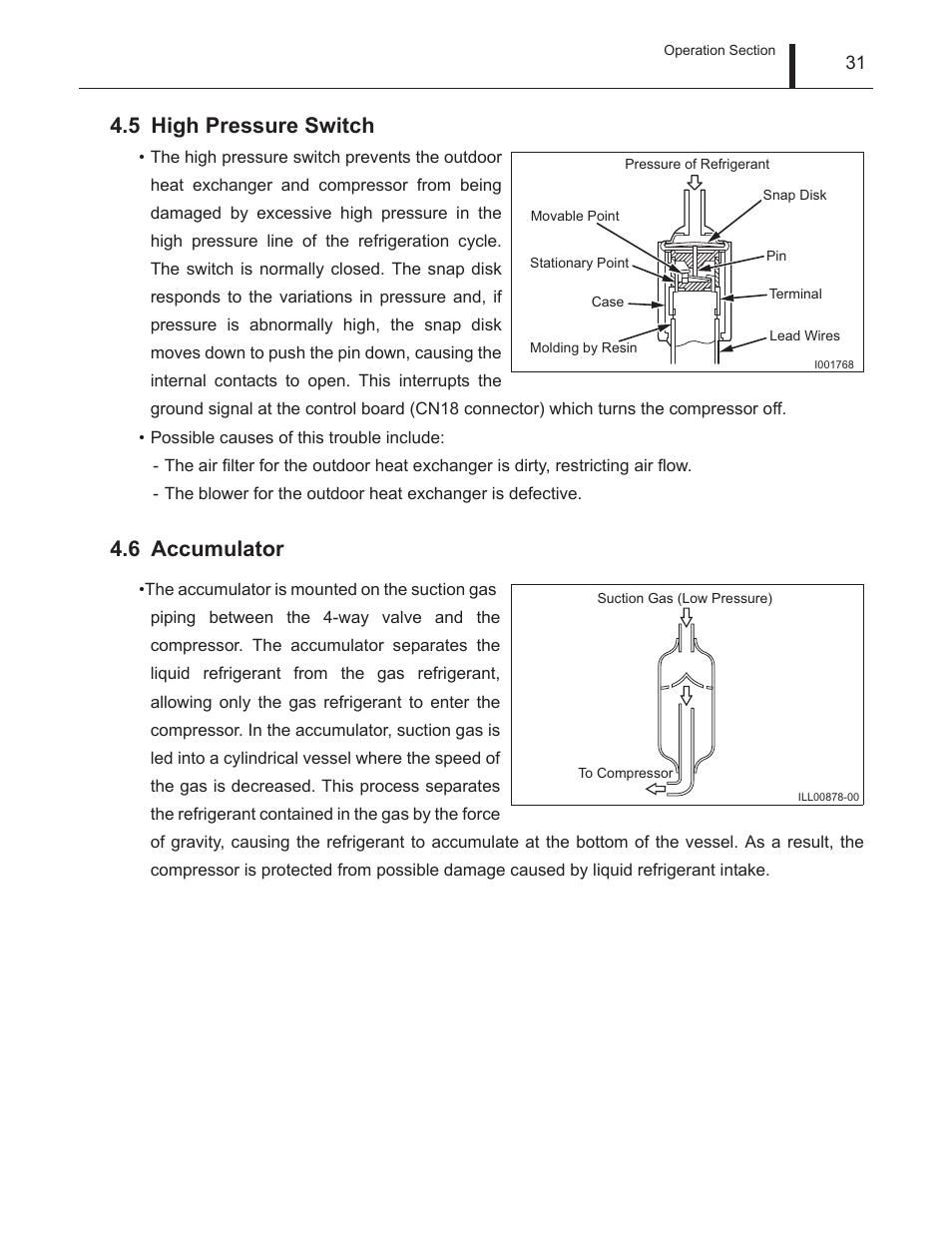 5 high pressure switch, 6 accumulator, High pressure switch | Accumulator | MovinCool Climate Pro 18 Service Manual User Manual | Page 31 / 99