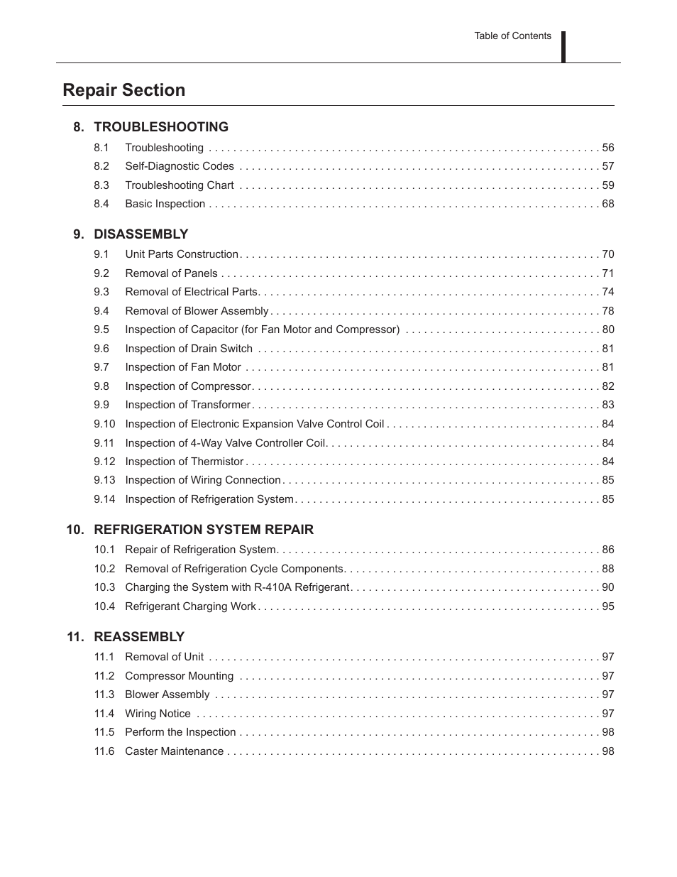 Repair section | MovinCool Climate Pro 18 Service Manual User Manual | Page 5 / 99