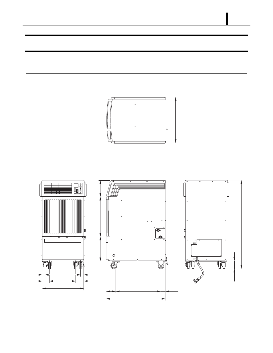 Specifications, 1 exterior dimensions diagram, Exterior dimensions diagram | MovinCool Office Pro W20 Service Manual User Manual | Page 7 / 78