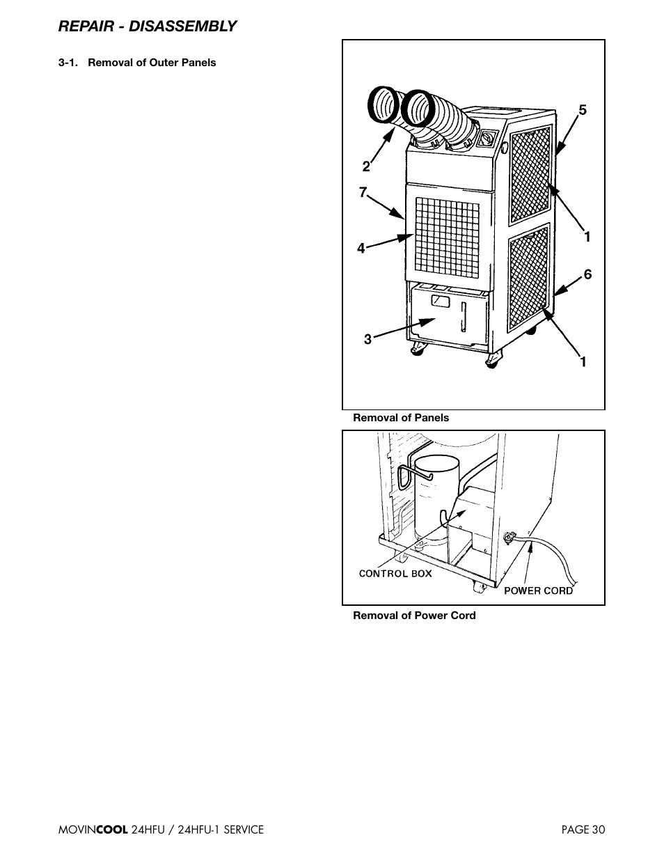 Repair - disassembly | MovinCool 24HFU Service Manual User Manual | Page 30 / 48