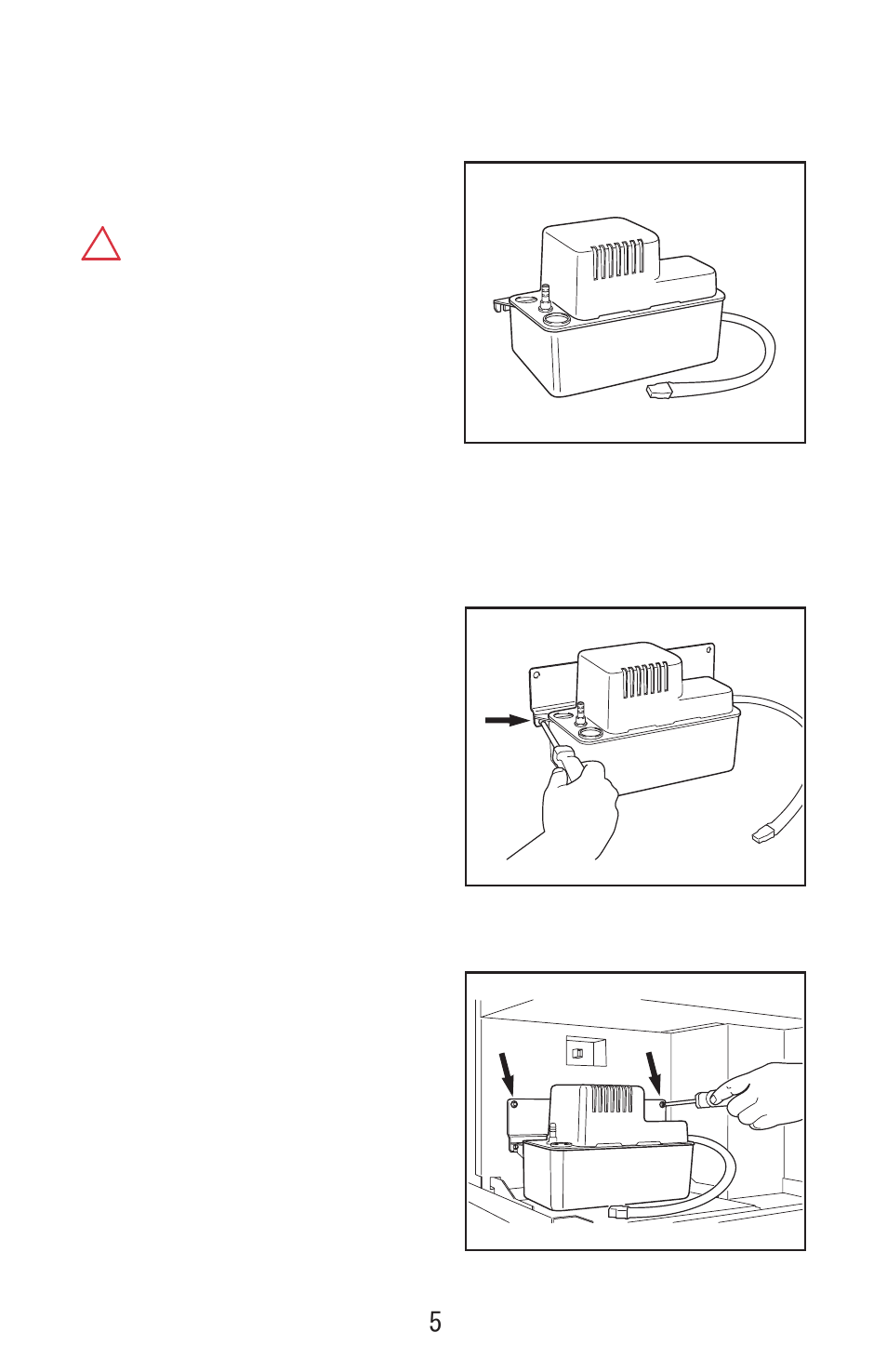 Preparation, Pump installation | MovinCool Condensate Pump User Manual | Page 5 / 11