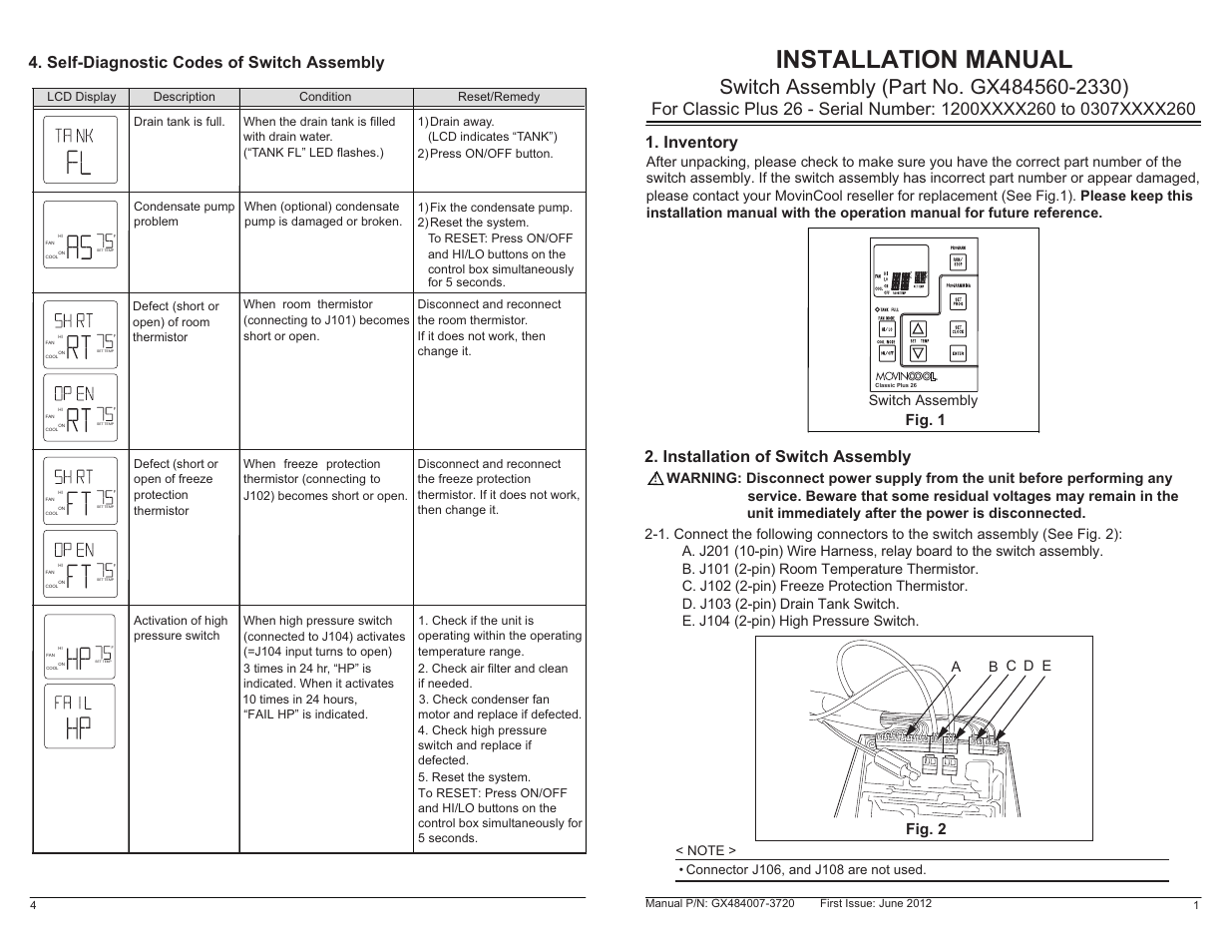 MovinCool GX484007-3720 User Manual | 2 pages