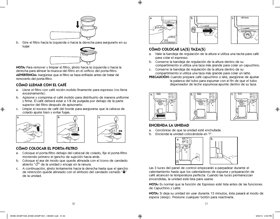 Mr. Coffee BVMC-ECMP1000 Series Café Barista User Manual | Page 16 / 20