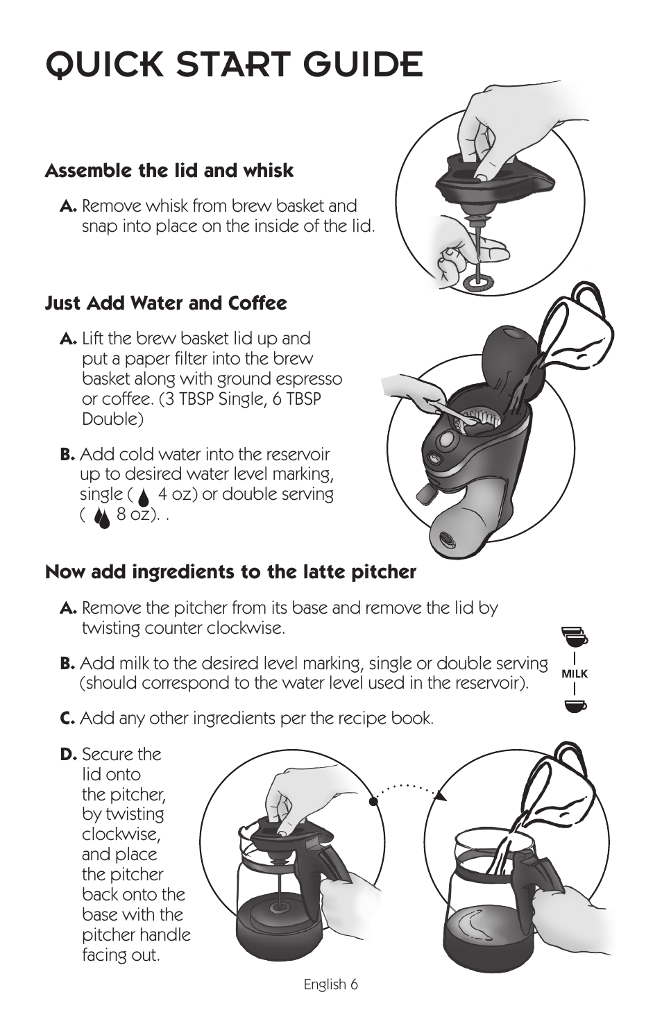 Quick start guide | Mr. Coffee BVMC-EL1 User Manual | Page 7 / 32