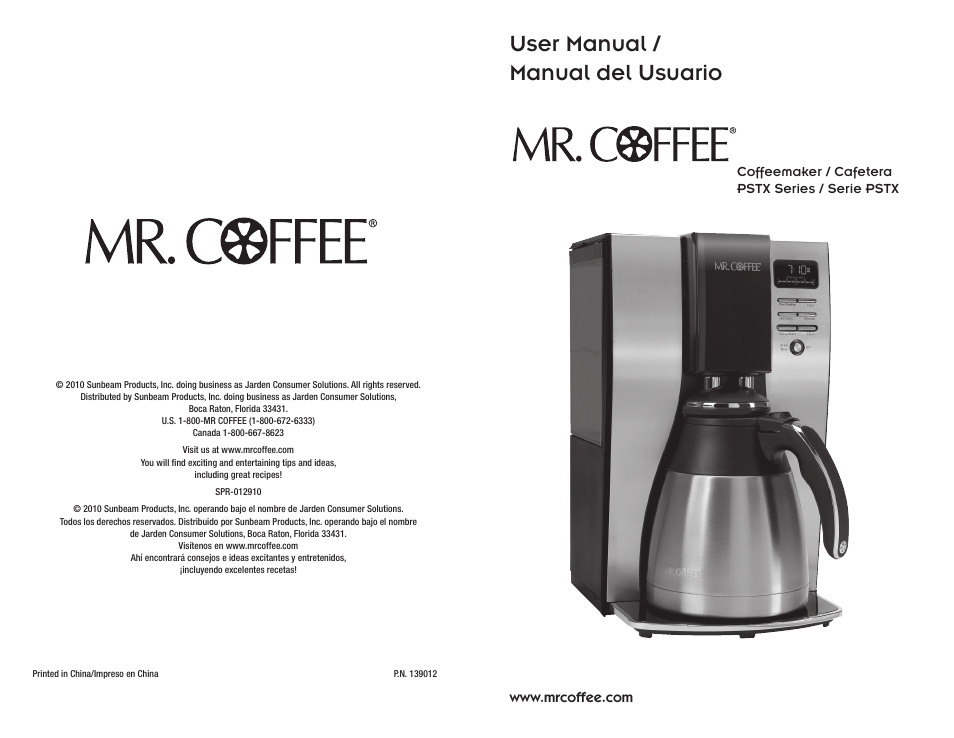 Mr. Coffee PSTX91 User Manual | 16 pages