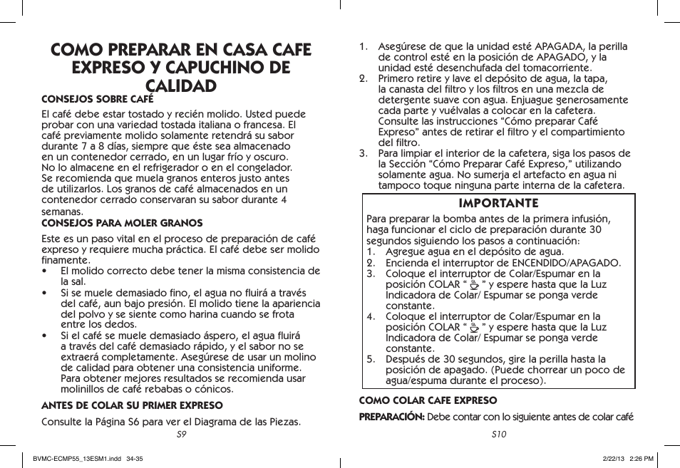 Mr. Coffee BVMC-ECMP55 User Manual | Page 18 / 26