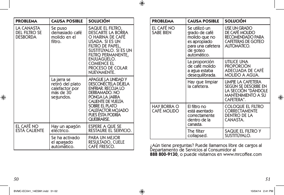 Mr. Coffee BVMC-ECX User Manual | Page 26 / 29