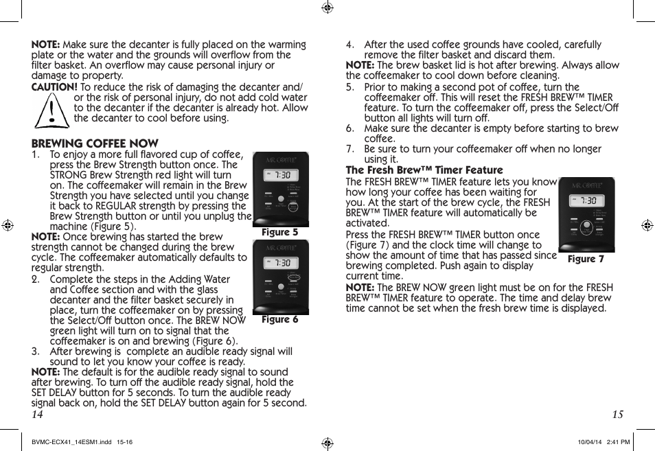 Mr. Coffee BVMC-ECX User Manual | Page 8 / 29