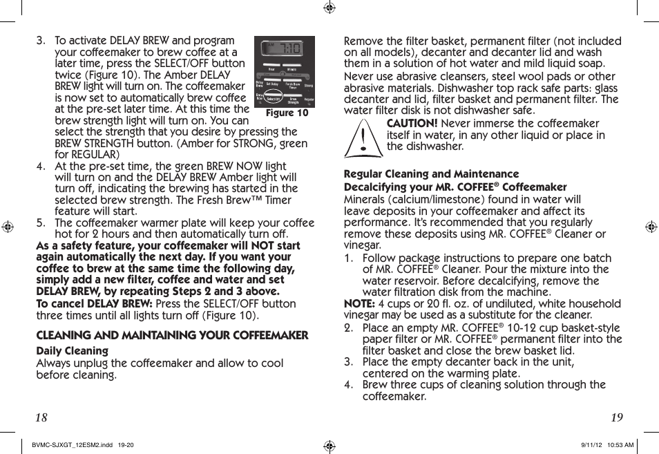 Mr. Coffee BVMC-SJX33GT User Manual | Page 10 / 31