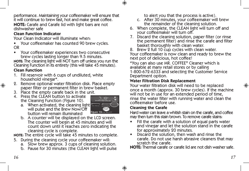 Mr. Coffee SCTX Series User Manual | Page 9 / 26