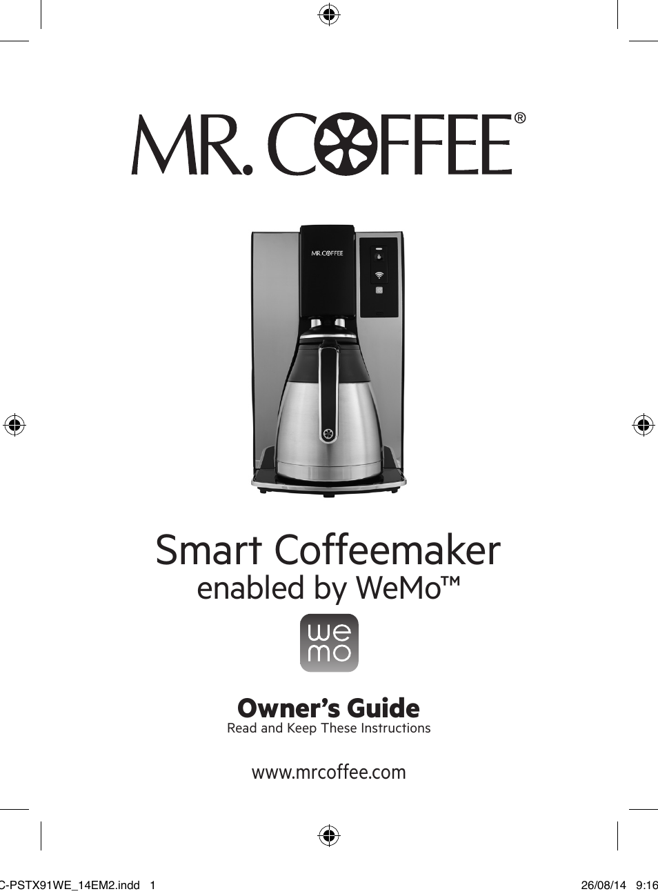 Mr. Coffee PSTX91WE User Manual | 13 pages